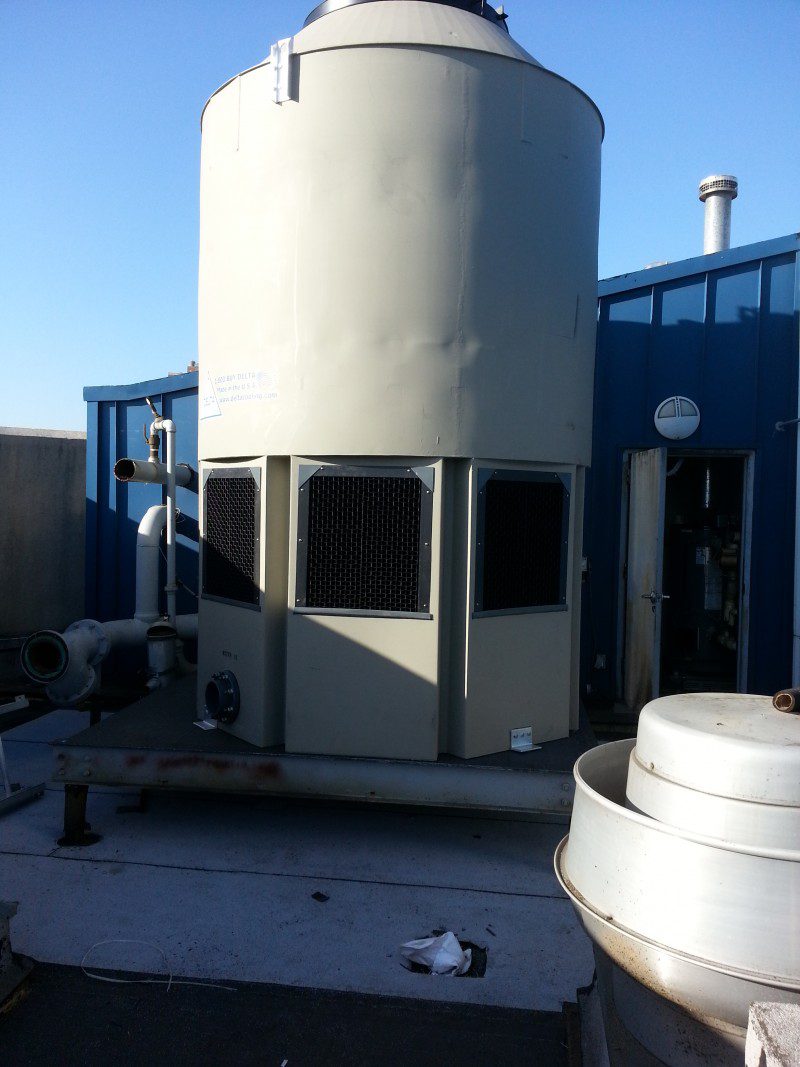 Cooling tower on a rooftop